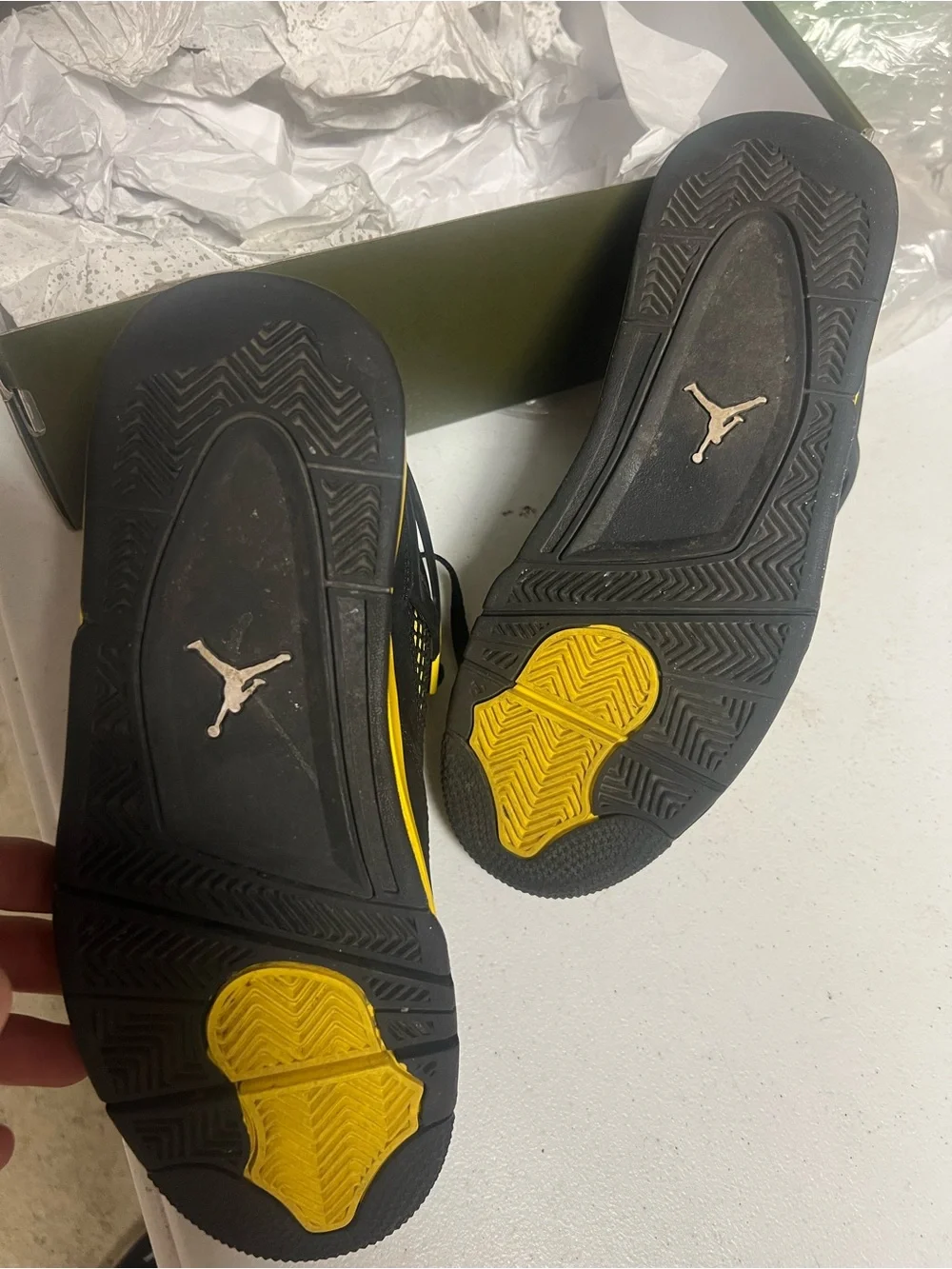 Jordan Men’s Athletic Shoes Black and Yellow